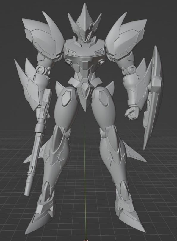 オリジナルロボ像F 頭長150ミリ、3Dプリント用stlデータ(AI活用)*プリント未確認データ*