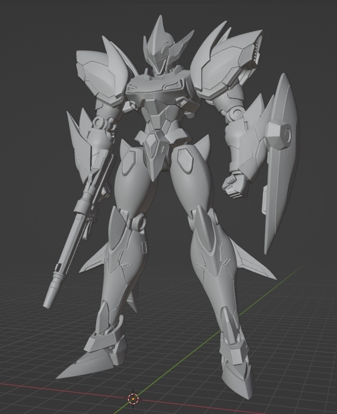 オリジナルロボ像F 頭長150ミリ、3Dプリント用stlデータ(AI活用)*プリント未確認データ*