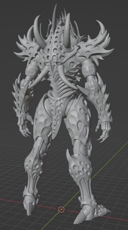 オリジナルロボ像G 頭長150ミリ、3Dプリント用stlデータ(AI活用)*プリント未確認データ*