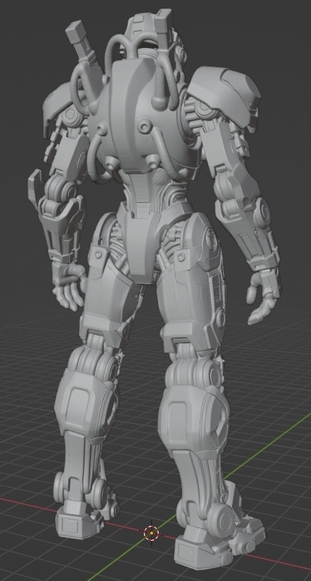 オリジナルロボ像H 頭長150ミリ、3Dプリント用stlデータ(AI活用)*プリント未確認データ*