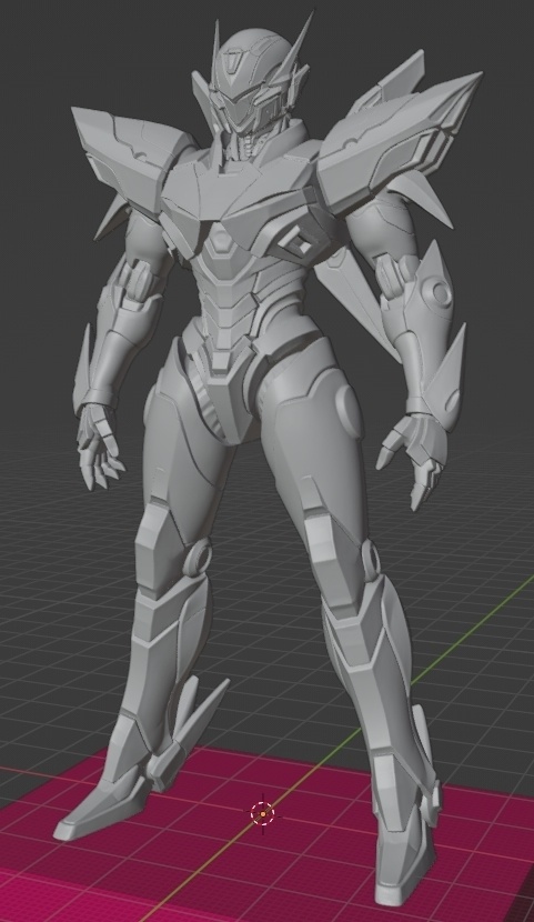 オリジナルロボ像I 頭長150ミリ、3Dプリント用stlデータ(AI活用)*プリント未確認データ*