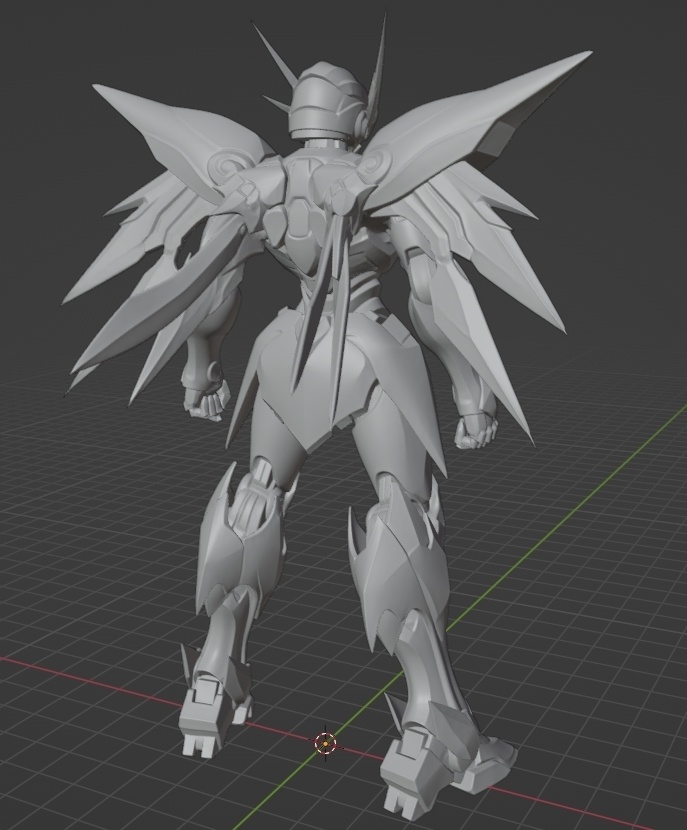 オリジナルロボ像J 頭長150ミリ、3Dプリント用stlデータ(AI活用)*プリント未確認データ*