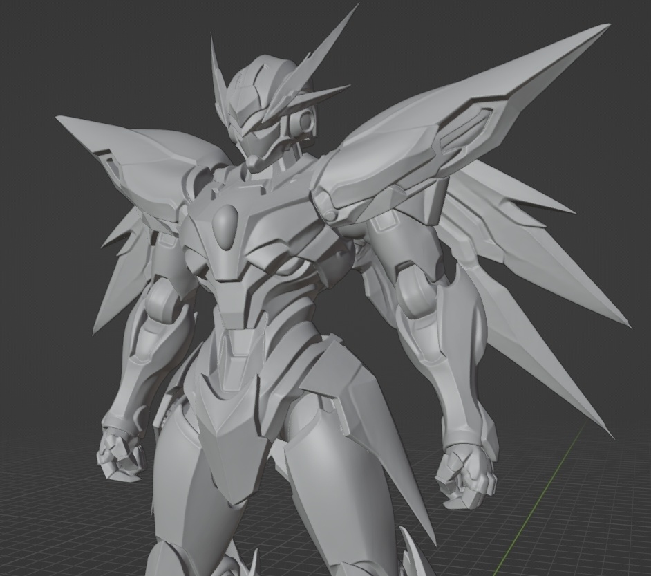 オリジナルロボ像J 頭長150ミリ、3Dプリント用stlデータ（AI活用）*プリント未確認データ*