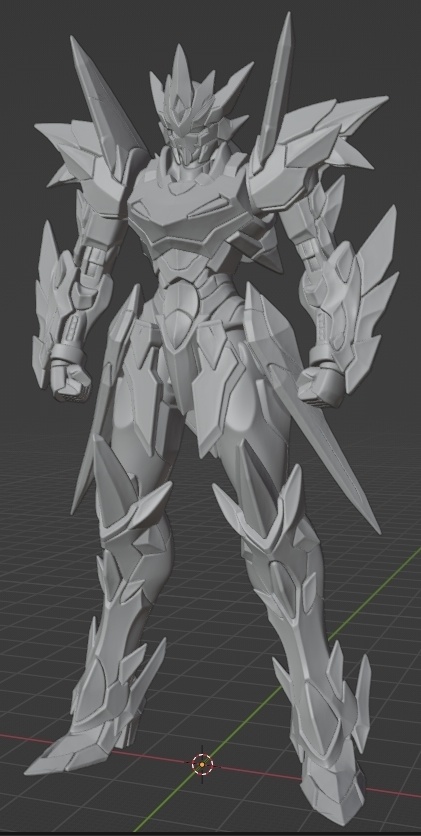 オリジナルロボ像K 頭長150ミリ、3Dプリント用stlデータ(AI活用)*プリント未確認データ*