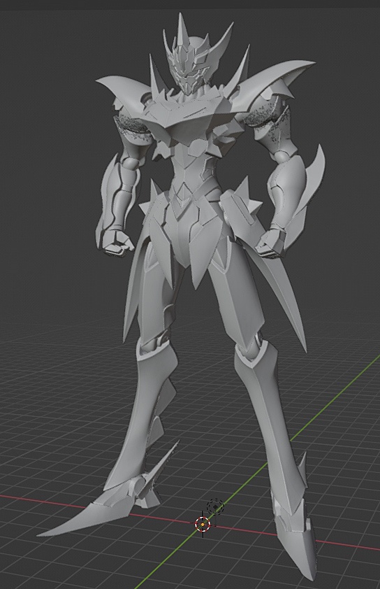 オリジナルロボ像L 頭長150ミリ、3Dプリント用stlデータ(AI活用)*プリント未確認データ*