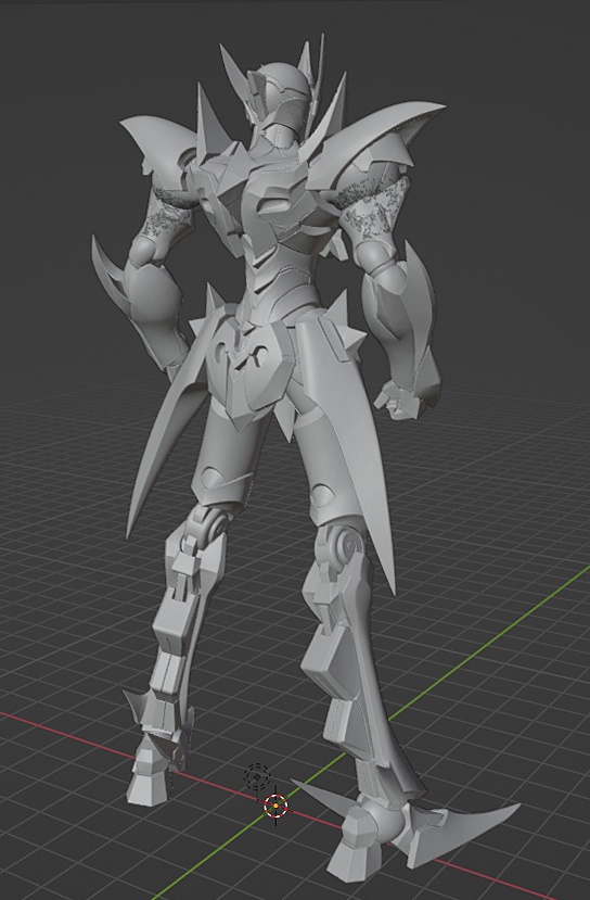 オリジナルロボ像L 頭長150ミリ、3Dプリント用stlデータ(AI活用)*プリント未確認データ*