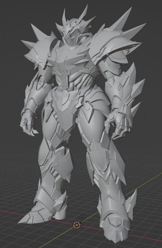 オリジナルロボ像M 頭長150ミリ、3Dプリント用stlデータ(AI活用)*プリント未確認データ*