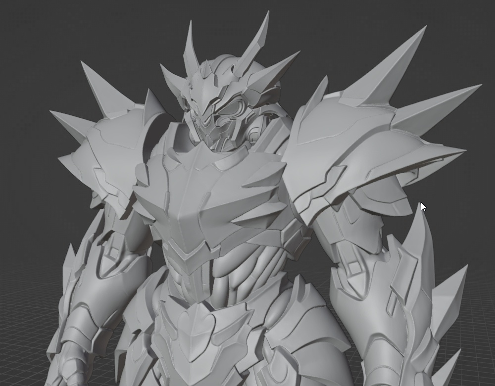 オリジナルロボ像M 頭長150ミリ、3Dプリント用stlデータ（AI活用）*プリント未確認データ*