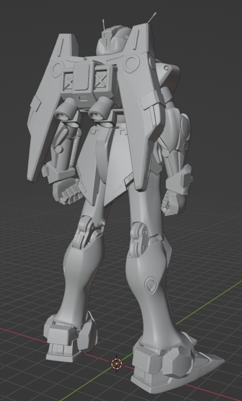 永野護版Hi-Sガンダム像 頭長150ミリ(AI活用)*プリント未確認データ*