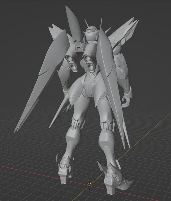 オリジナルガンダム、ガンダムゼノヴァン像 頭長150ミリ(AI活用)*プリント未確認データ*