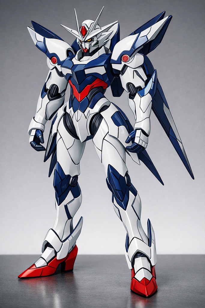 オリジナルガンダム、ガンダムゼノヴァン像 頭長150ミリ(AI活用)*プリント未確認データ*