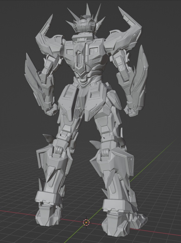 オリジナルロボ像N 頭長150ミリ、3Dプリント用stlデータ(AI活用)*プリント未確認データ*