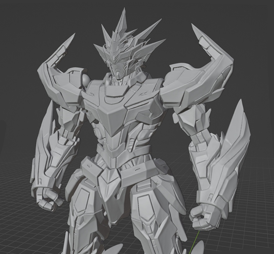 オリジナルロボ像N 頭長150ミリ、3Dプリント用stlデータ（AI活用）*プリント未確認データ*