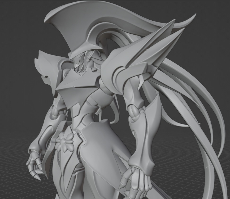 オリジナルモータヘッド、ナイトオブゴールドⅡ像 頭長150ミリ（AI活用）*プリント未確認データ*