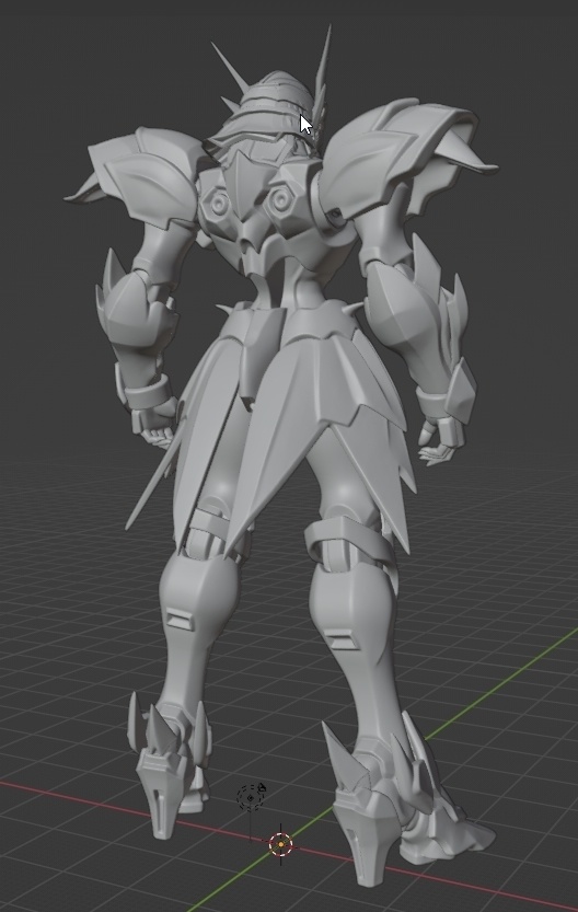 オリジナルモータヘッド、量産型シュペルター像 頭長150ミリ(AI活用)*プリント未確認データ*