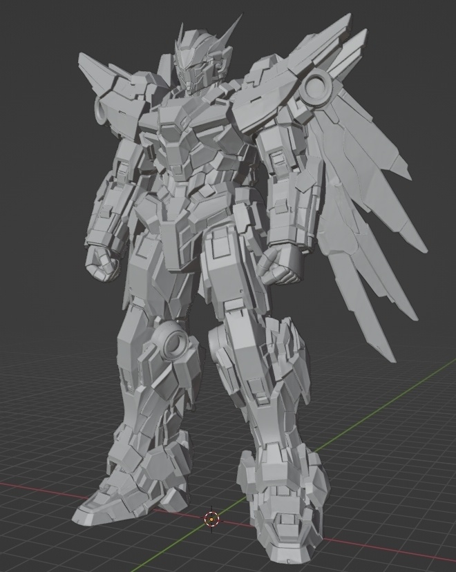 機装兵 ガンヴェルド・ランゼイドー像 頭長150ミリ、3Dプリント用stlデータ(AI活用)*プリント未確認データ*