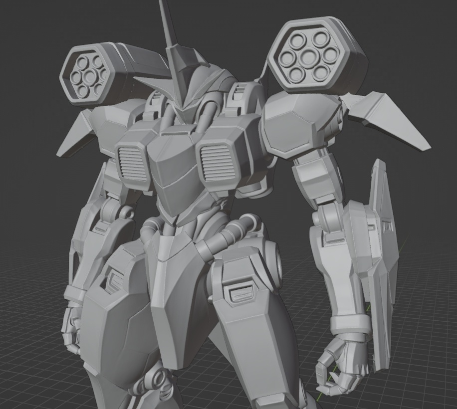 錆びた巨人と星の歌 アーティファクト ブラック・ライトニング像 頭長150ミリ（AI活用）*プリント未確認データ*