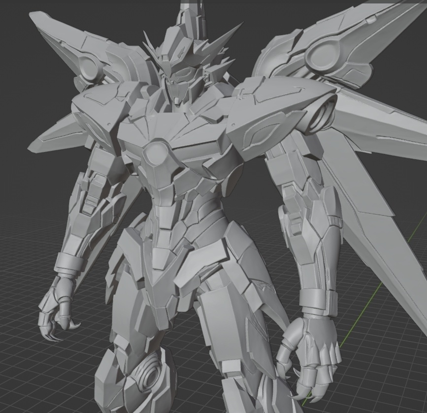 機装兵 アデル・クリーザ・レガシア像 頭長150ミリ、3Dプリント用stlデータ（AI活用）*プリント未確認データ*