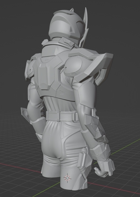 仮面ライダーギーツⅨ バストアップモデル、頭長まで120ミリ(AI活用)*プリント未確認データ*