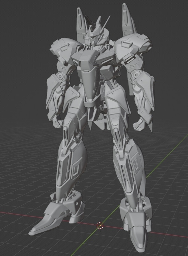 ガイア・ギアα像、頭長150ミリ(AI活用)*プリント未確認データ*