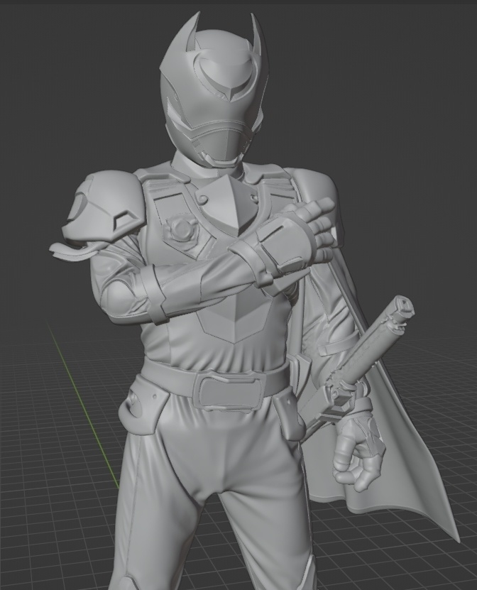 オオクワガタオージャー像、頭長150ミリ（AI活用）*プリント未確認データ*