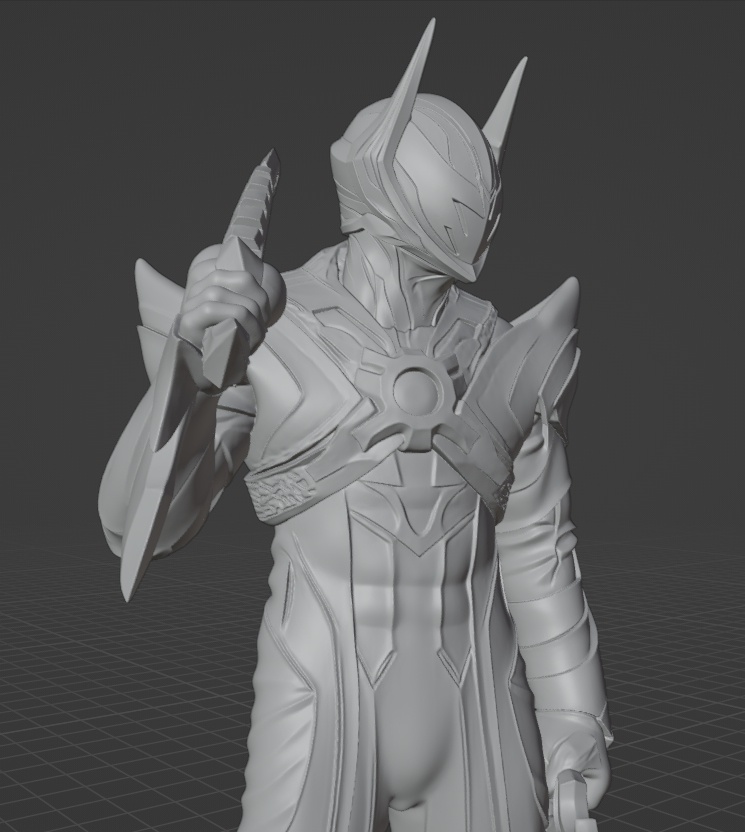 仮面ライダードォーン像、頭長150ミリ(AI活用)*プリント未確認データ*