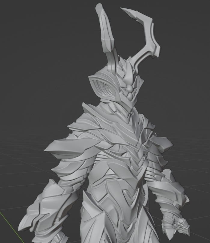 殲滅創世体ゾヴァラス(ウルトラマンオメガの怪獣）、頭長120ミリ（AI活用）プリント未確認データ