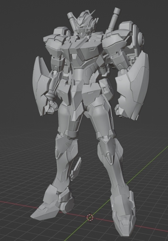 ガンダムZERO像 頭長150ミリ(AI活用)*プリント未確認データ*