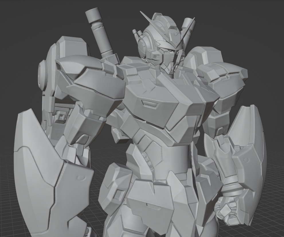 ガンダムZERO像 頭長150ミリ(AI活用)*プリント未確認データ*