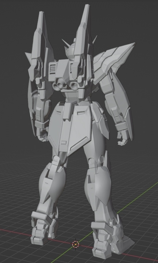 オリジナルガンダム像 頭長150ミリ(AI活用)*プリント未確認データ*