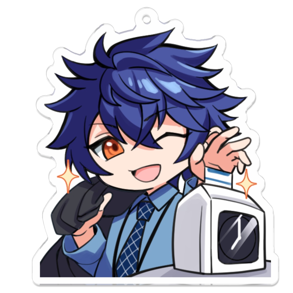 一周年記念スタンプデザインアクキーおつしゃいん