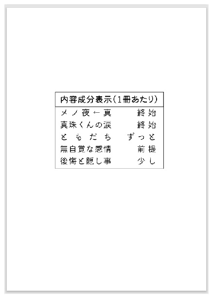 【2024.08〜再販開始予定】青をやく【メノ夜←真】