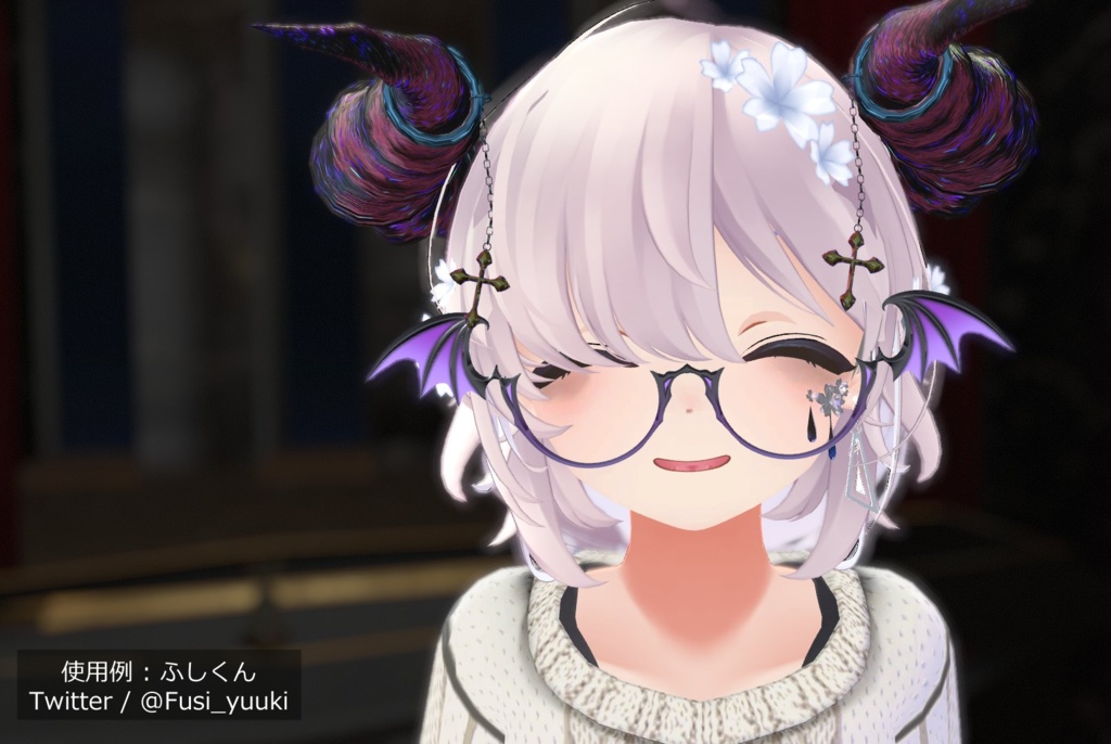 VRChat向け3Dモデル「HANEMEGANE」
