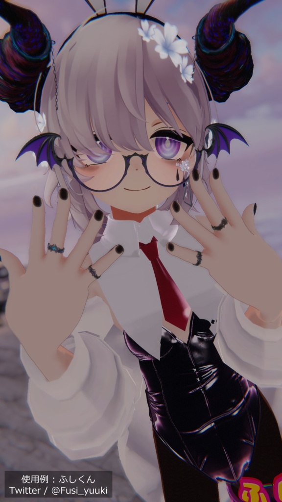 VRChat向け3Dモデル「HANEMEGANE」
