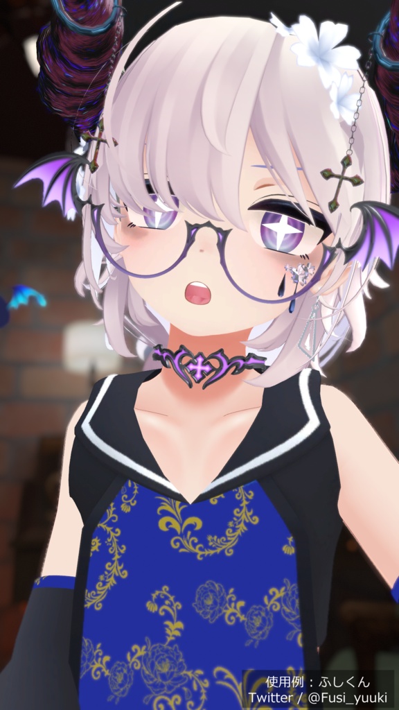 VRChat向け3Dモデル「HANEMEGANE」