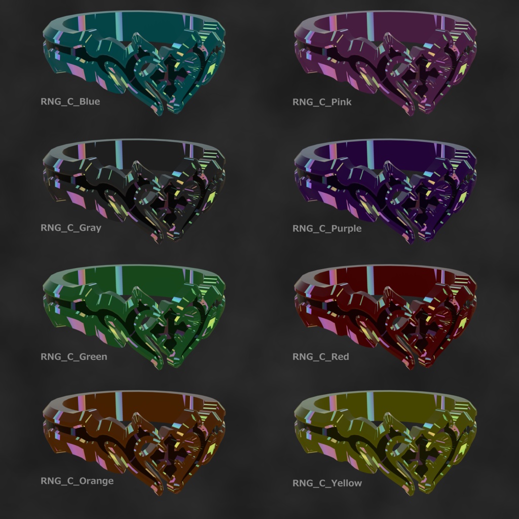 VRChat向け3Dモデル「HANEMEGANE」