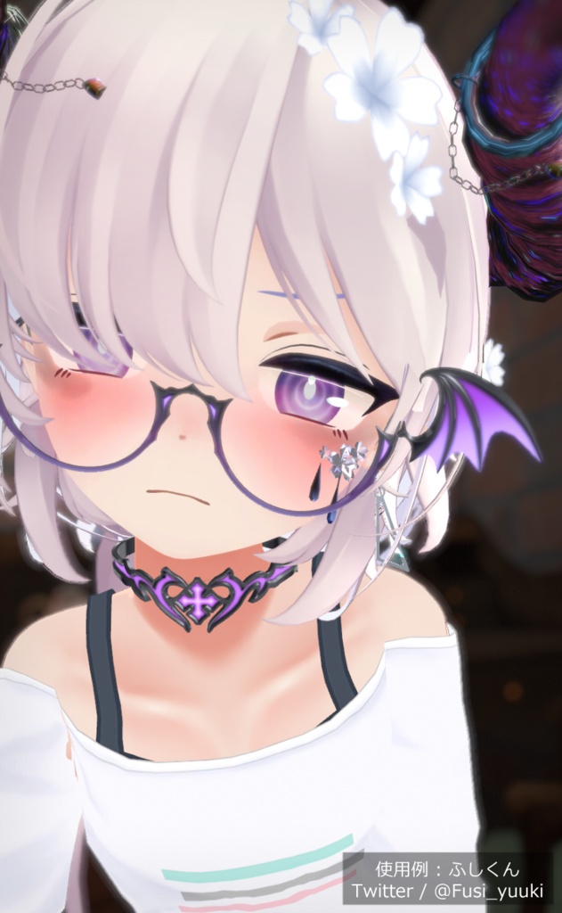 VRChat向け3Dモデル「HANEMEGANE」