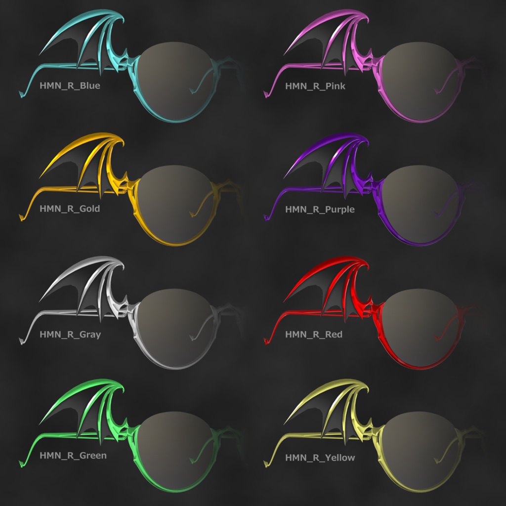 VRChat向け3Dモデル「HANEMEGANE」