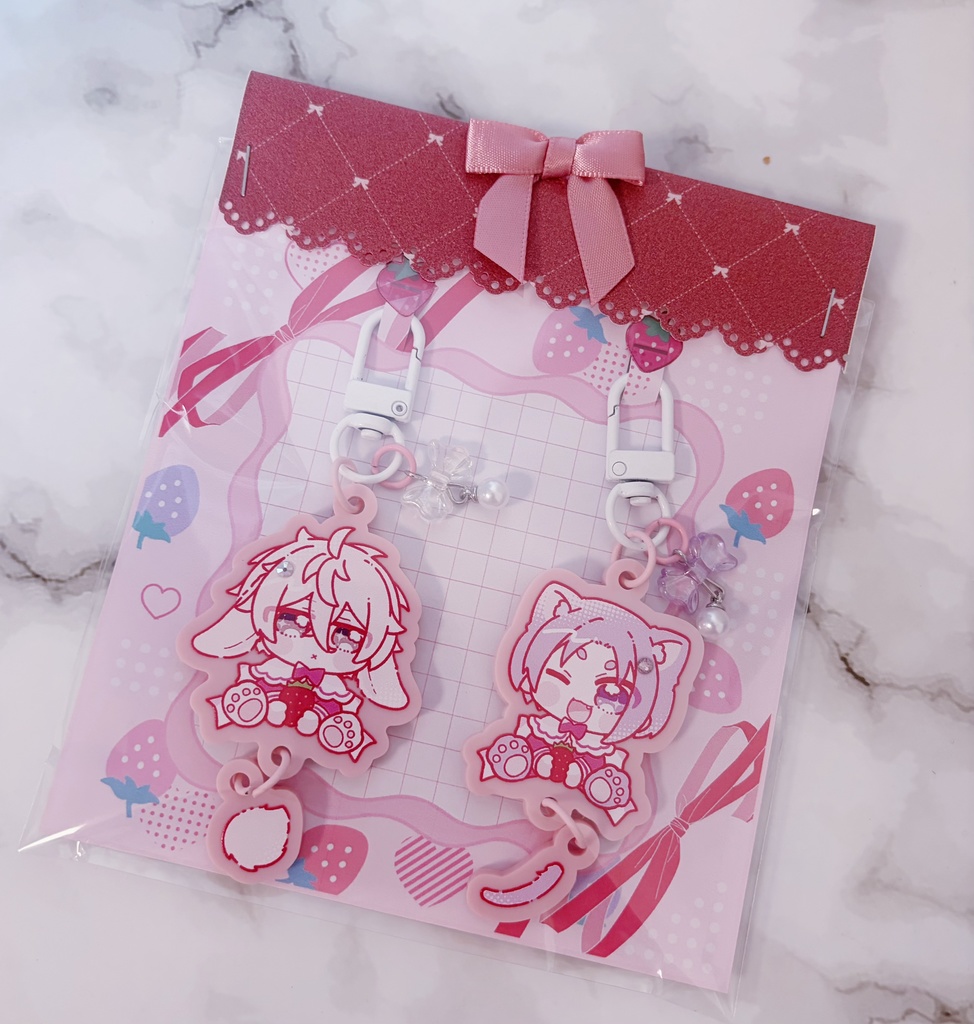 凪玲　アクキーセット🐰🐱