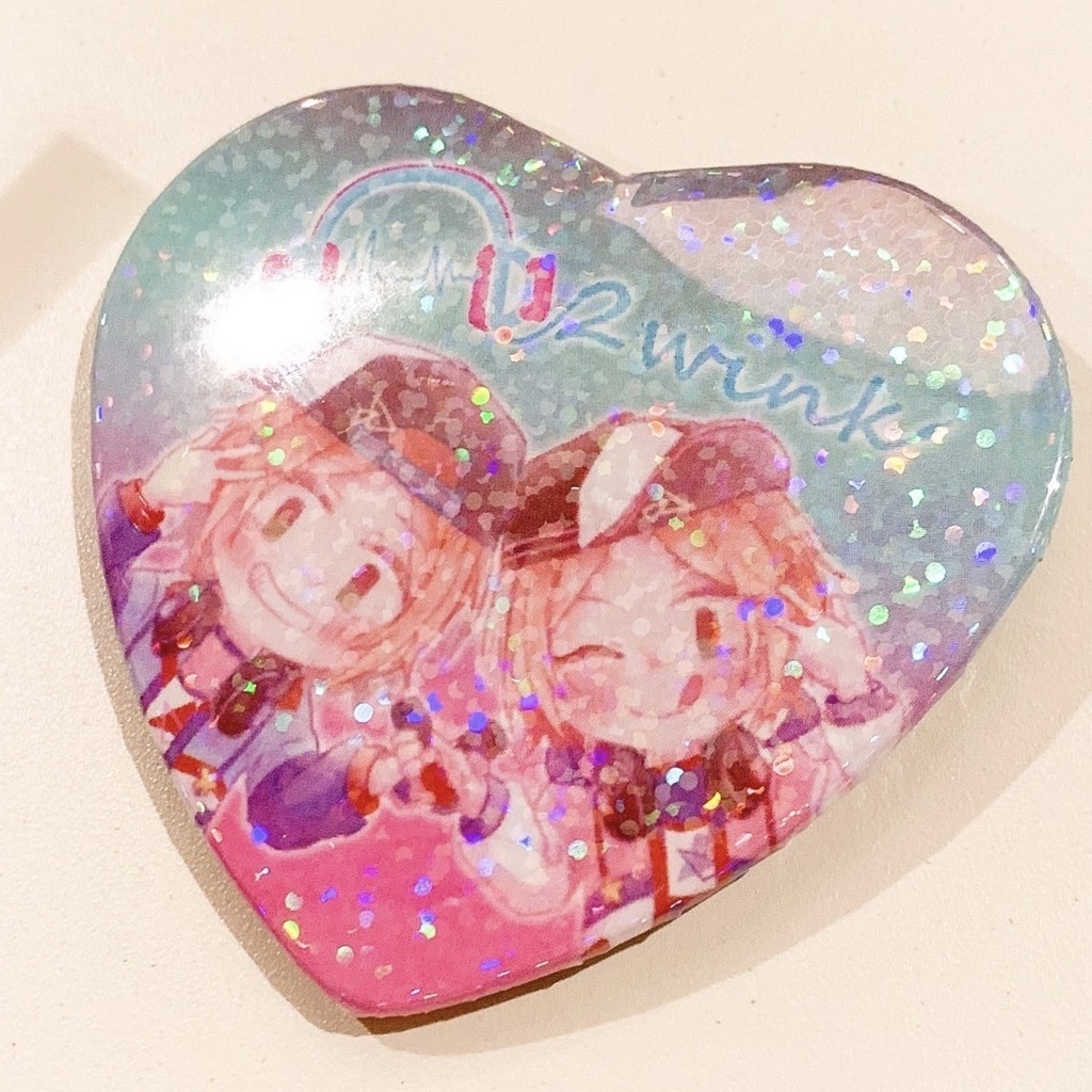 ハート缶バッジ