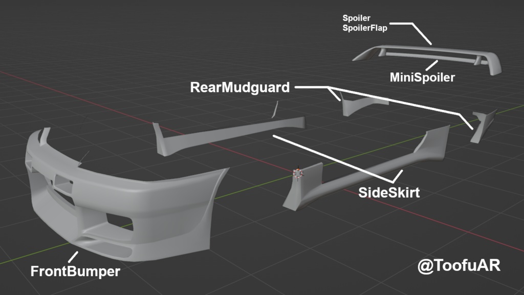 【3Dモデル】BR32用ボディキット 「TRUSTED GLAYER」