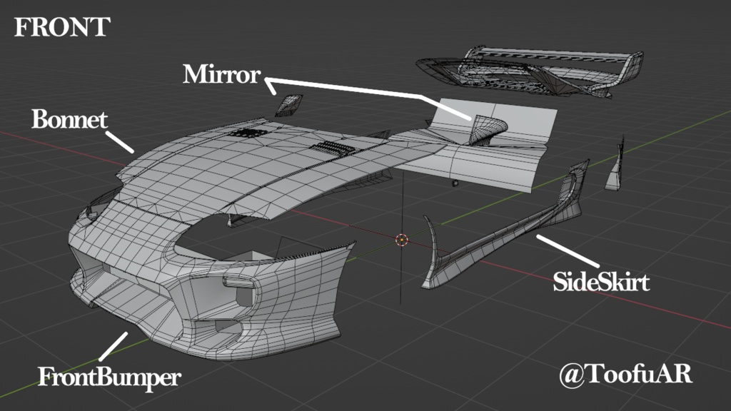 【3Dモデル】SuptokaV80用ボディキット「PineSide Fighter1」
