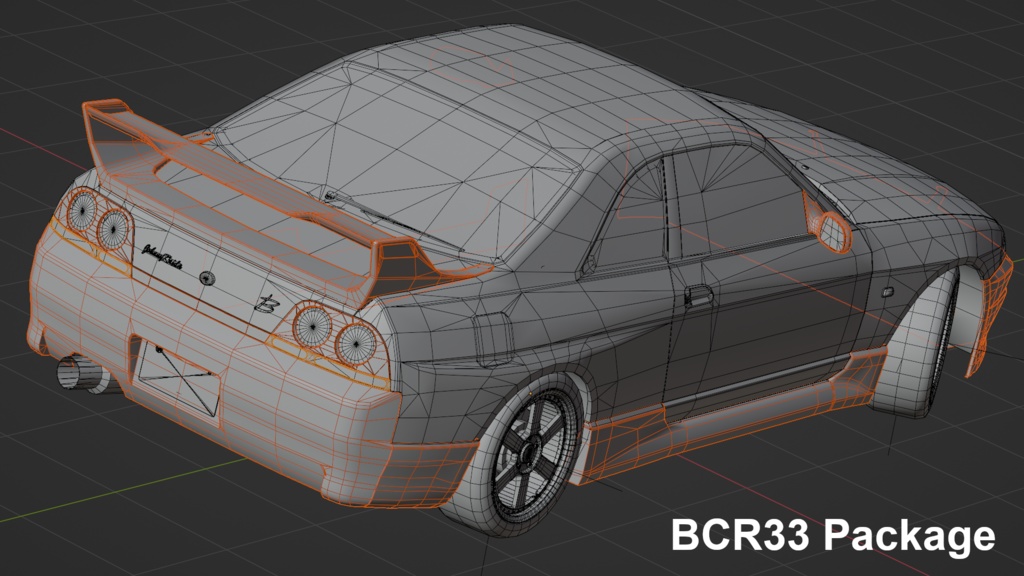 【3Dモデル】TypeBR32/BCR33向けボディキット「JohnnyKaida」