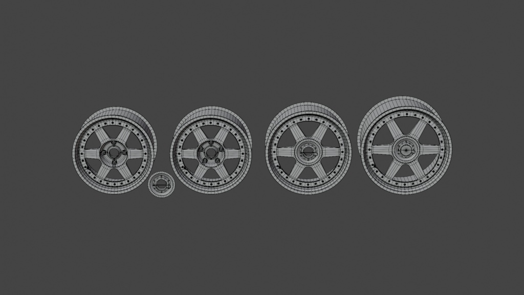 【3Dモデル】3ピースアルミホイール HASAMI_TypeS