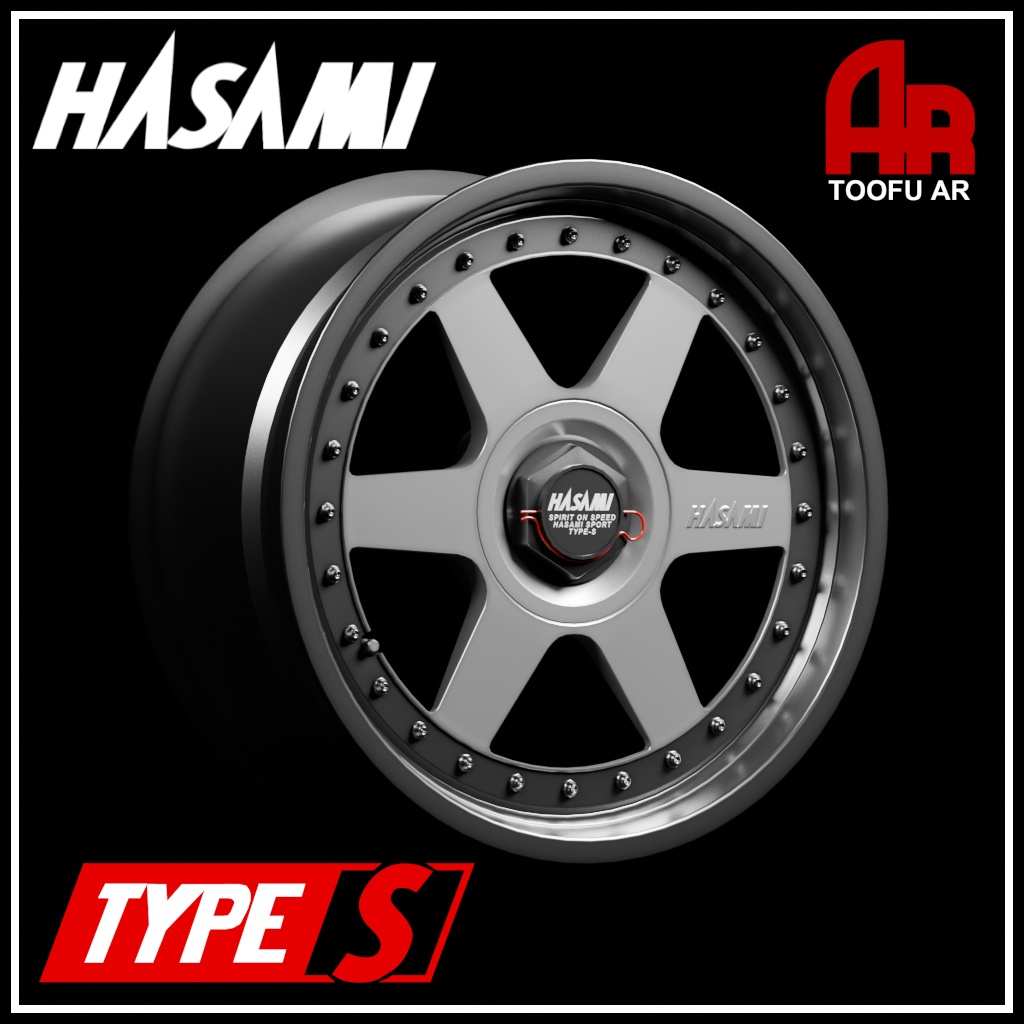 【3Dモデル】3ピースアルミホイール HASAMI_TypeS