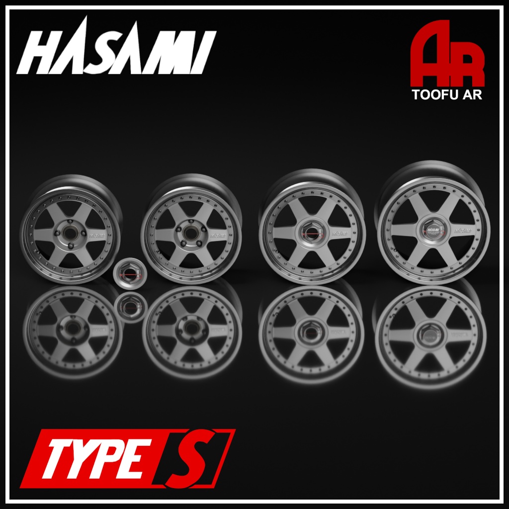 【3Dモデル】3ピースアルミホイール HASAMI_TypeS