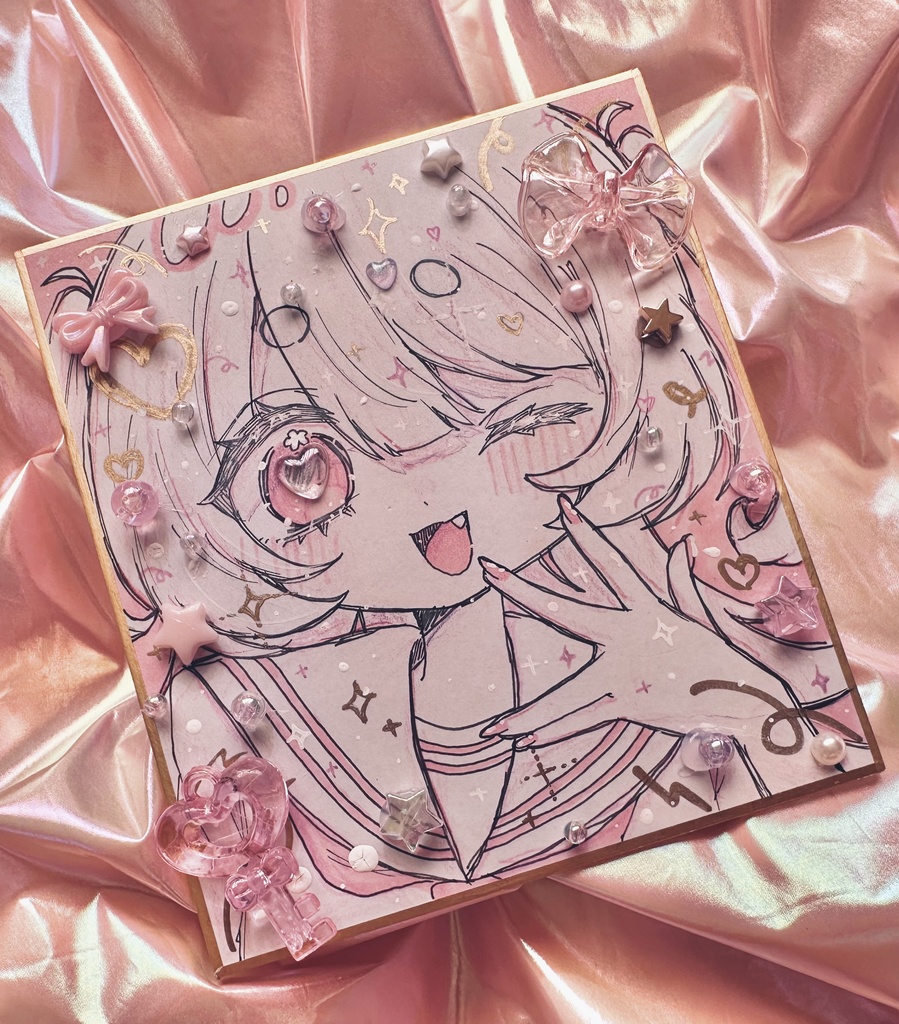 キラキラデコ色紙mini⋆⭒˚⋆𝜗𝜚