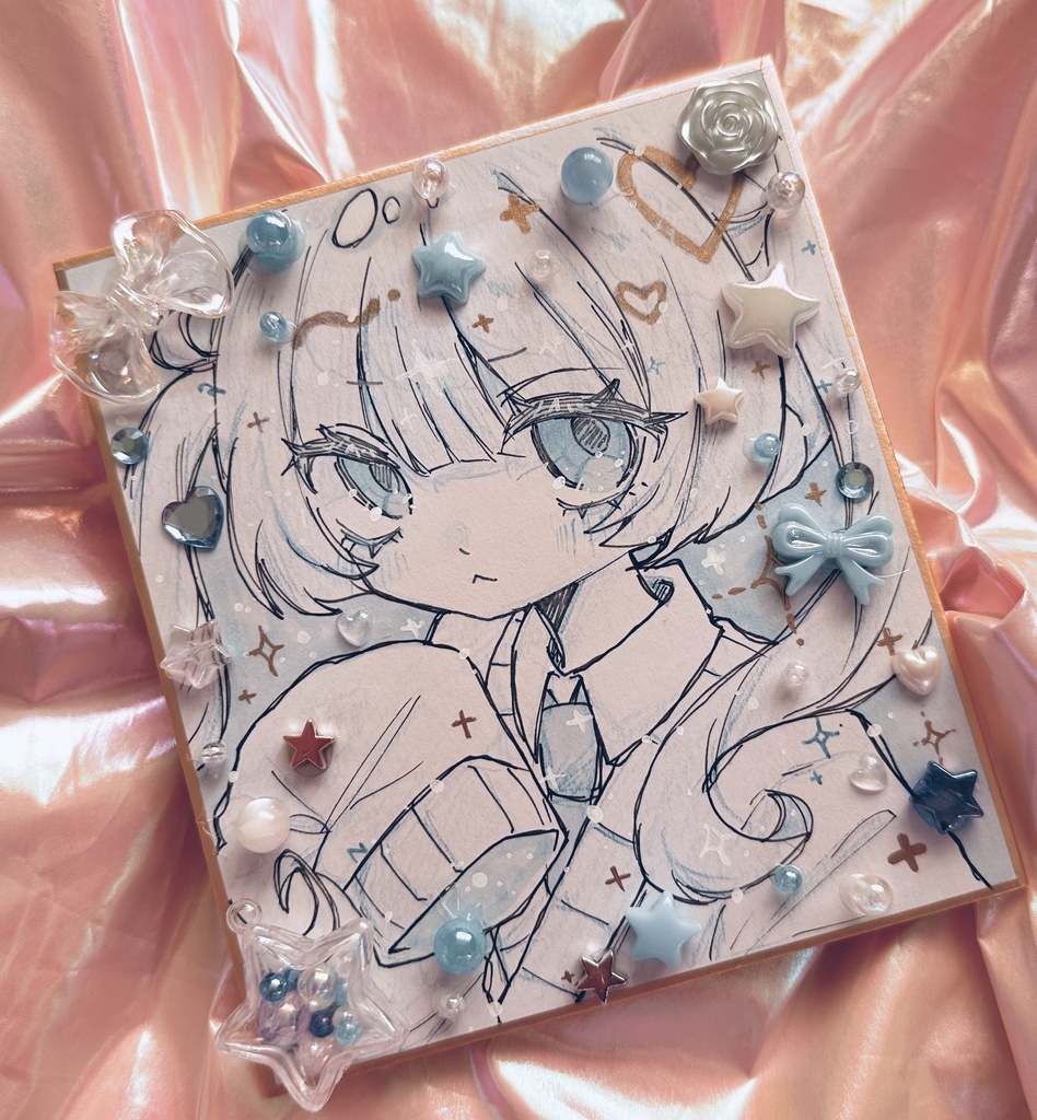 キラキラデコ色紙mini⋆⭒˚⋆𝜗𝜚