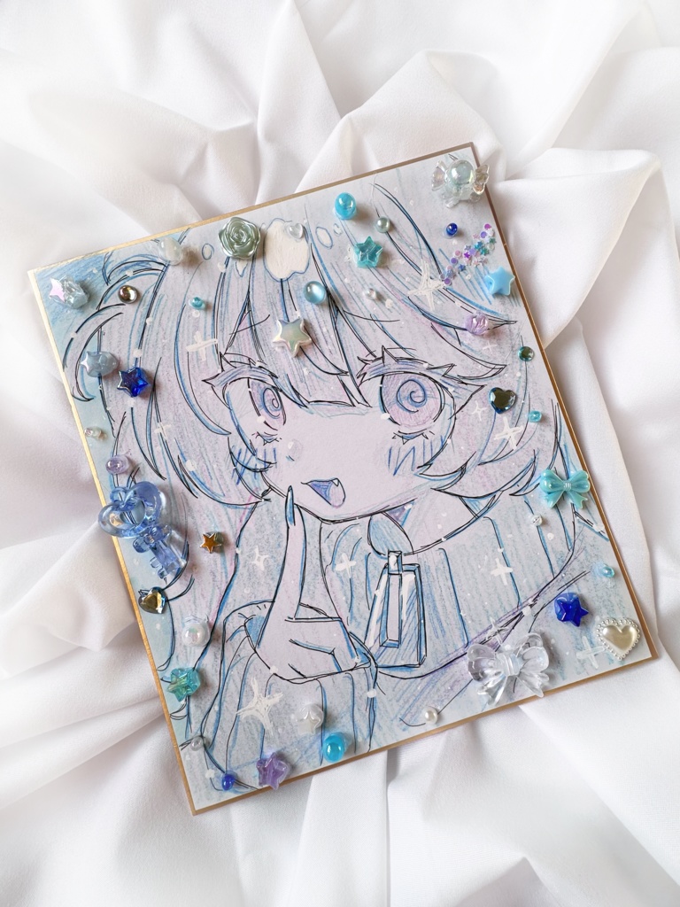 キラキラデコ色紙 Big⋆⭒˚⋆𝜗𝜚