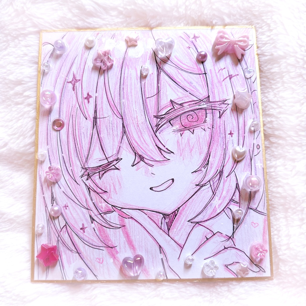 【SALE】キラキラデコ色紙mini③